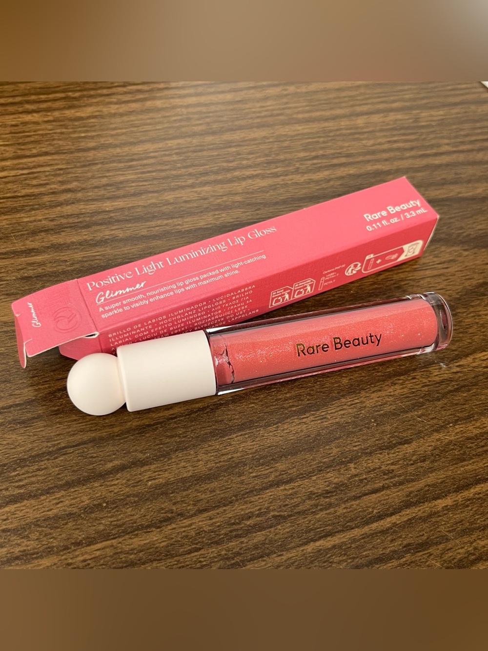 Rare Beauty Positive Light Luminizer Lip Gloss Glimmer 0.11fl.oz./3.3ml New